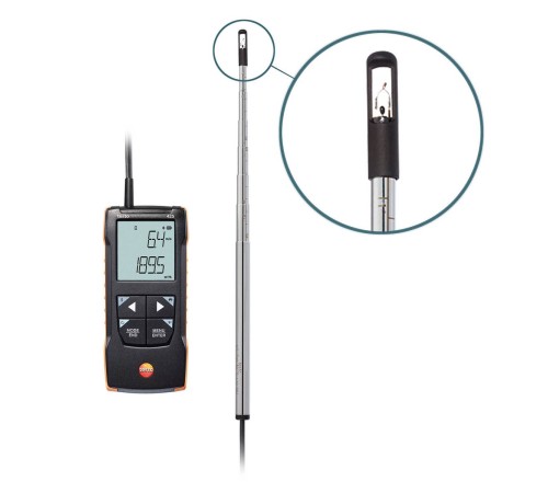 Анемометр Testo 425 с подключением через приложение Анемометр Testo 425 с подключением через приложение