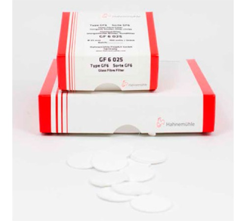 Фильтры Hahnemühle GF6 из стеклянного микроволокна, круглые, Ø 25 мм, со связующими агентами Фильтры Hahnemühle GF6 из стеклянного микроволокна, круглые, Ø 25 мм, со связующими агентами