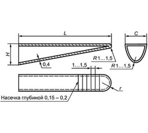 Наконечники для пинцетов из платины Изделие N 219 Наконечники для пинцетов из платины Изделие N 219