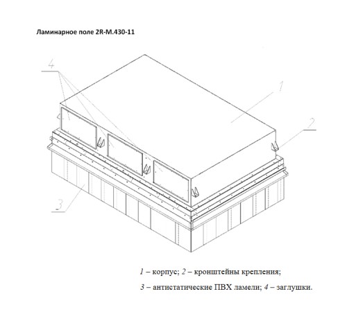 Поле ламинарное 1800х1200 (ламинаризатор сетка, воздуховод прямоугольного сечени) Поле ламинарное 1800х1200 (ламинаризатор сетка, воздуховод прямоугольного сечени)
